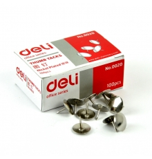 得力(deli) 0020 镀镍图钉（100只/盒，10盒/中盒）