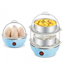 意品小家电不锈钢双层自动断电多功能宝宝煮蛋器 蒸蛋器