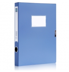得力(deli)5602 /严采8607 35mm A4 2寸 粘扣档案盒（蓝色，12个/小箱；48个/件）